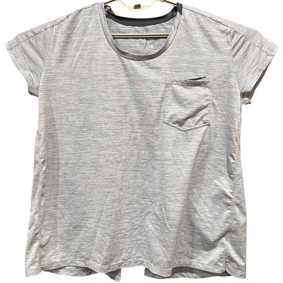 Outdoor Research Top Women Size S Gray Open Back Athleisure Short Sleeves Casual - Picture 1 of 8